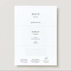 Ajándékkártya összegre PDF formátumban (E-mailben kiküldve, nyomtatható)